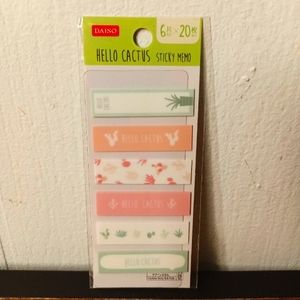🌸Daiso Hello Cactus Sticky Notes/Memo